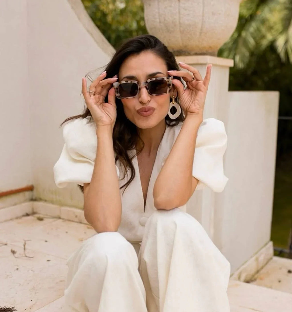 LAWRENCE GUIZA  Leopard Sunglasses